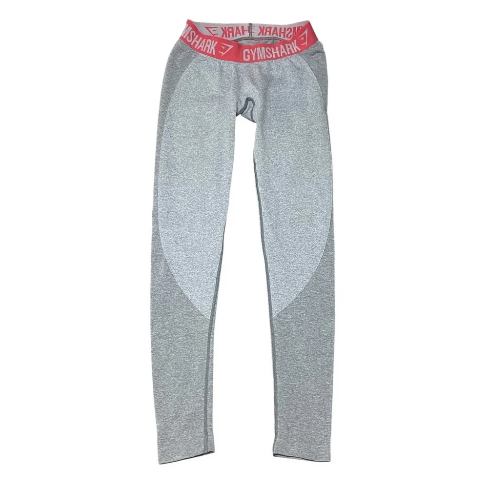 Gymshark Flex Seamless Leggings‎ Grey Pink Marl Contouring Gymcore Size Small
